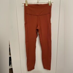 Athleta leggings - ultimate capri stash pocket 7/8 tights XS - terracotta